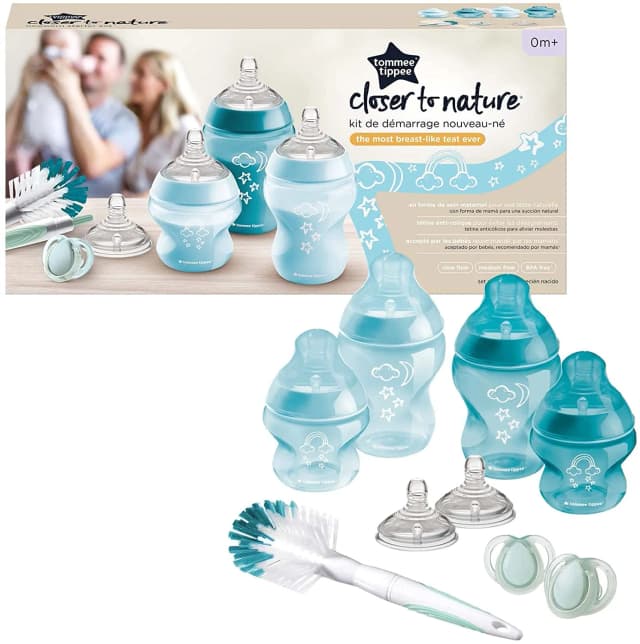 Tommee Tippee - Closer To Nature Baby Bottle Kit - Blue Stars thumbnail 2