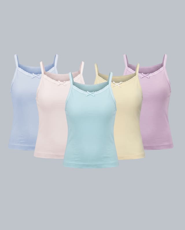 Vests - Girls Vest 5Pk From Babies & more thumbnail 3