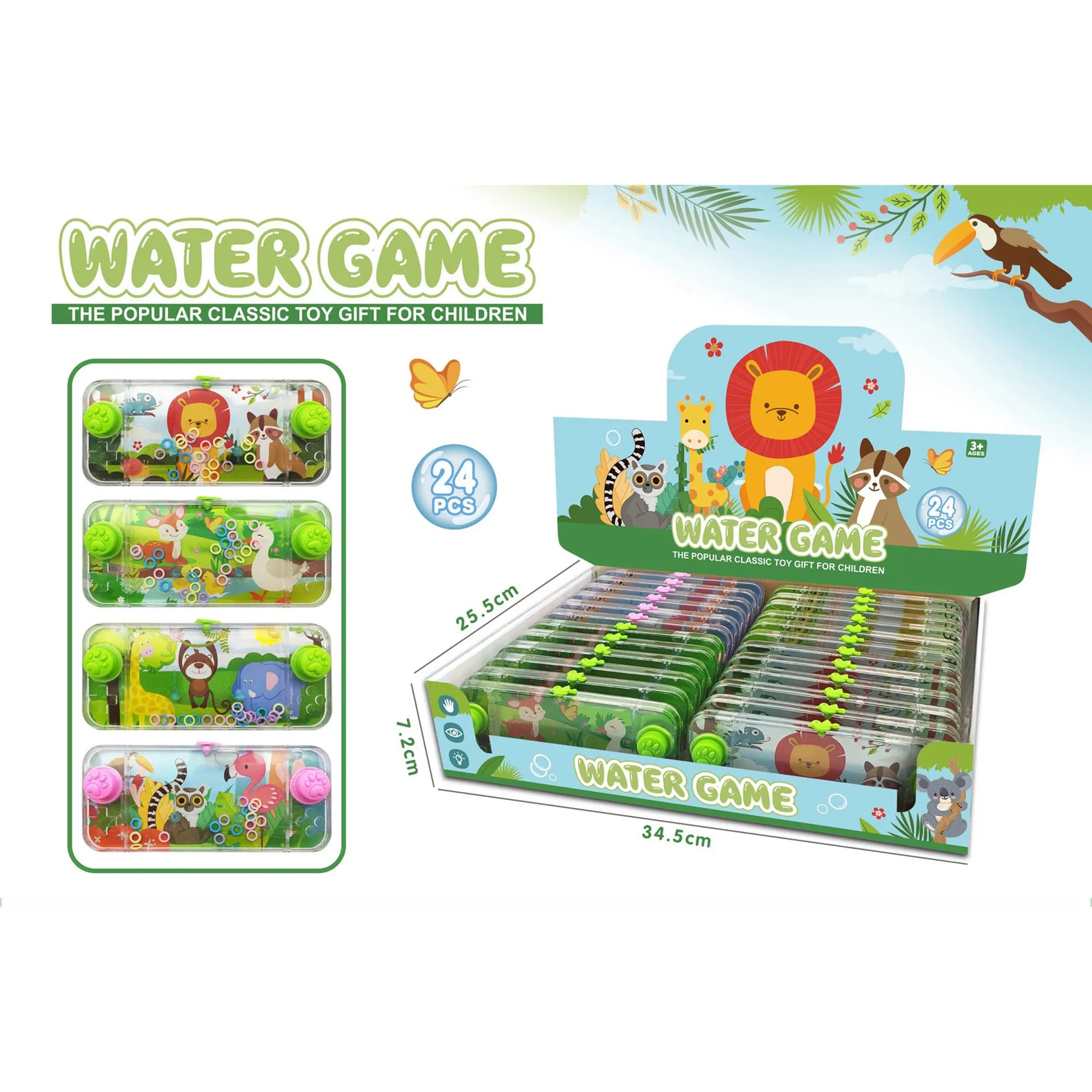 Babies & more Animal Themed Handheld Water Ring Toss Game Toy (1 Pc) - Multicolor