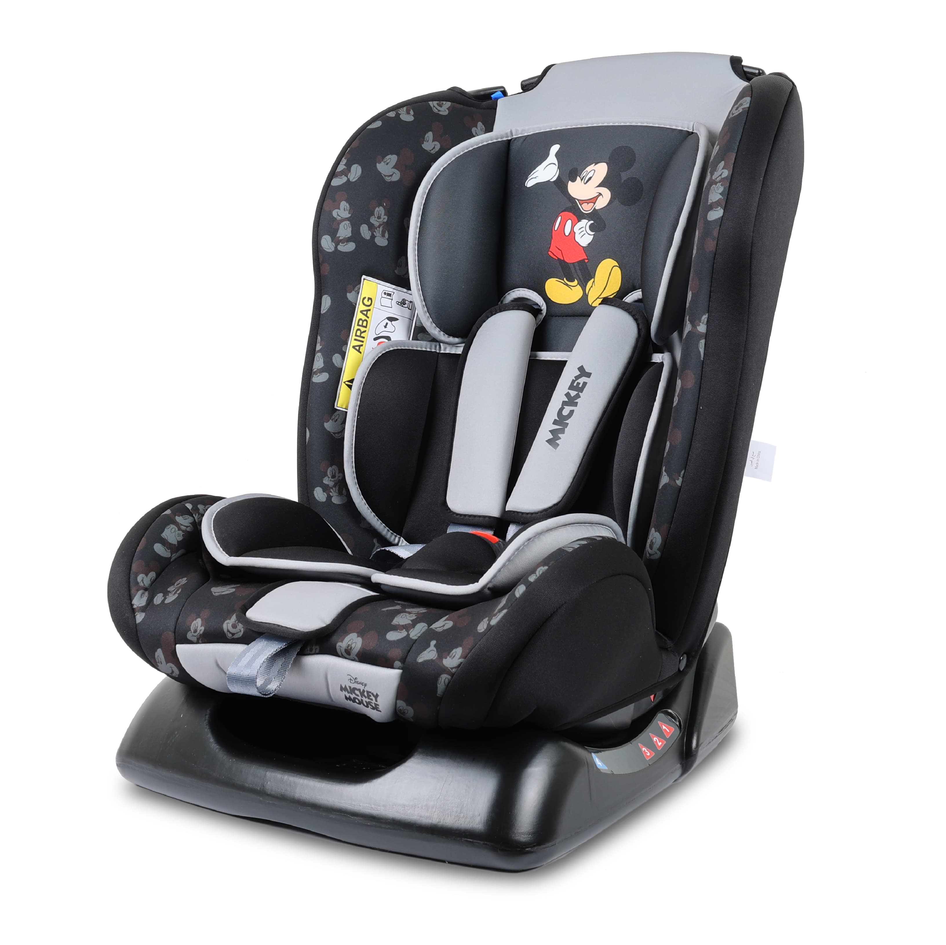 Babies and more Disney Mickey Mouse Baby/Kids 3 In 1 Car Seat 0-6 Years - Black/Grey