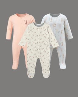 3 Pk Closefeet Sleepsuit